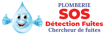 Logo, SOS Détection Fuites, recherche de fuite en Vendée, Pays de la Loire